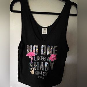 VS Pink sequin tank top